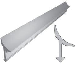 Profil aluminiowy do glazury wewnętrzny "radarek" L=3m kolor: poler
