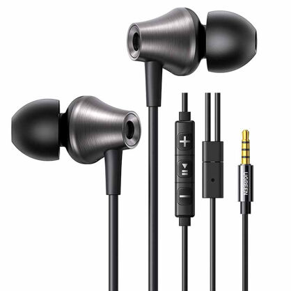 Słuchawki przewodowe UGREEN EP105 jack 3,5mm (czarne)