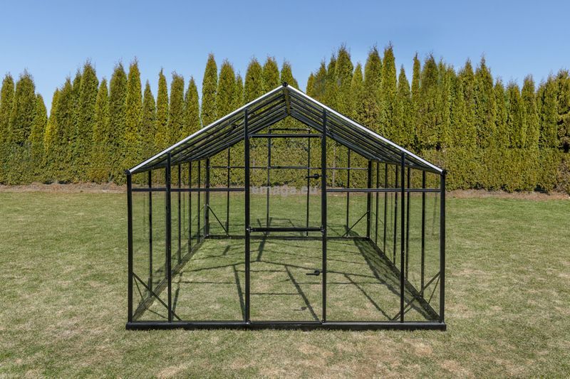 Szklarnia Sanus XL-12 wymiar 2,9x4,3m H=2,25m 12,5m2 szkło hartowane 4mm