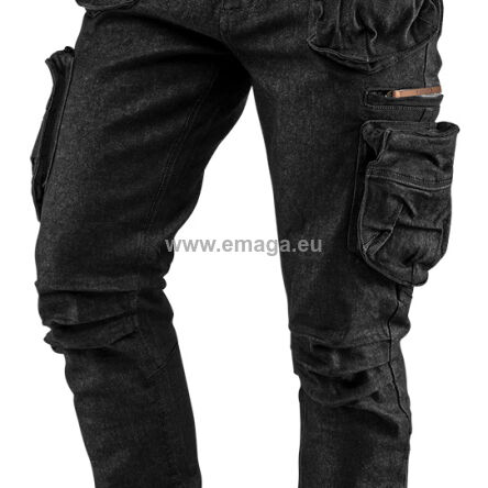 Spodnie robocze 5-kieszeniowe DENIM, czarne, rozmiar XS