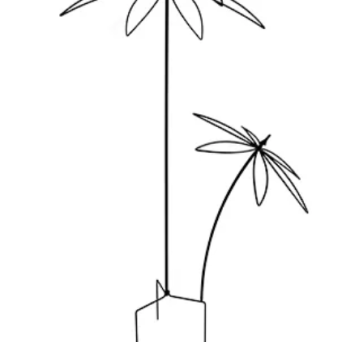 Kwietnik metalowy Palma