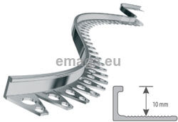Profil aluminiowy podłogowy łukowy 10mm 3mb anodowany brąz