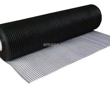 Siatka rabatowa ogrodzeniowa 0,6x25mb czarna (30x30)