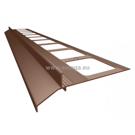 K30 Profil aluminiowy balkonowy 2.0m brązowy RAL 8019 - listwa balkonowa okapnikowa brązowa