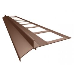 K30 Profil aluminiowy balkonowy 2.0m brązowy RAL 8019 - listwa balkonowa okapnikowa brązowa