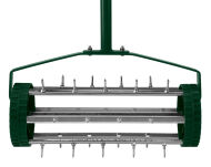 Aerator ręczny, wertykulator walcowy do trawy 27  kolcy, średnica 15cm - 2