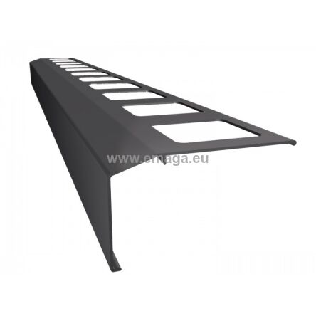 K301 Profil aluminiowy balkonowy 2.0m grafitowy RAL 7024 - listwa balkonowa okapnikowa grafitowa
