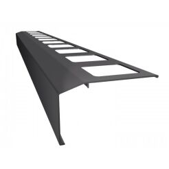 K301 Profil aluminiowy balkonowy 2.0m grafitowy RAL 7024 - listwa balkonowa okapnikowa grafitowa