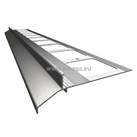 K30 Profil aluminiowy balkonowy 2.0m szary RAL 7037 - listwa balkonowa okapnikowa szara