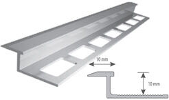 Profil aluminiowy do glazury "PS" panel-płytka H=10mm, L=3m anodowany złoto