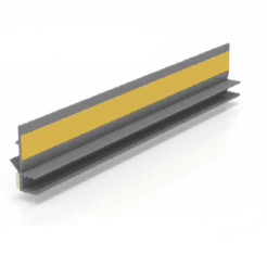 Listwa dylatacyjna PCV do ościeżnic okiennych bez siatki 9mm / 6mm L=2,5m kolor: ciemny szary RAL7024 - pakiet 30 sztuk