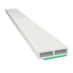 Listwa maskująca komorowa biała bez noska z pianką samoprzylepną 7x25mm L=2,5mb pakiet 10szt.