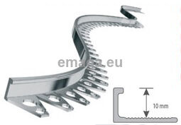 Profil aluminiowy podłogowy łukowy 10mm 2,5mb anodow. oliwka