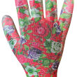 Rękawice ogrodowe pokryte PU, wzór róże, rozmiar 9