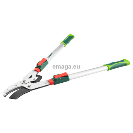 Sekator do gałęzi kowadełkowy teleskopowy 670 mm, średnica cięcia 45 mm, uchwyty aluminiowe