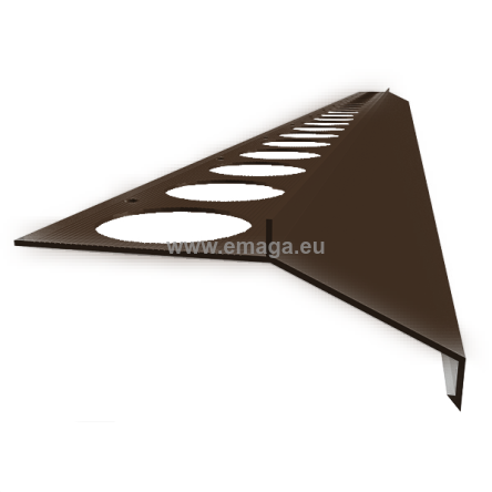 Profil aluminiowy balkonowy prosty MAXI 40mm 2,5m brąz RAL8028