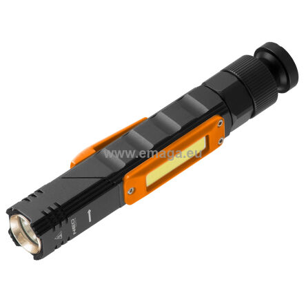 Latarka akumulatorowa USB  300 lm 2 w 1 CREE XPE + COB LED