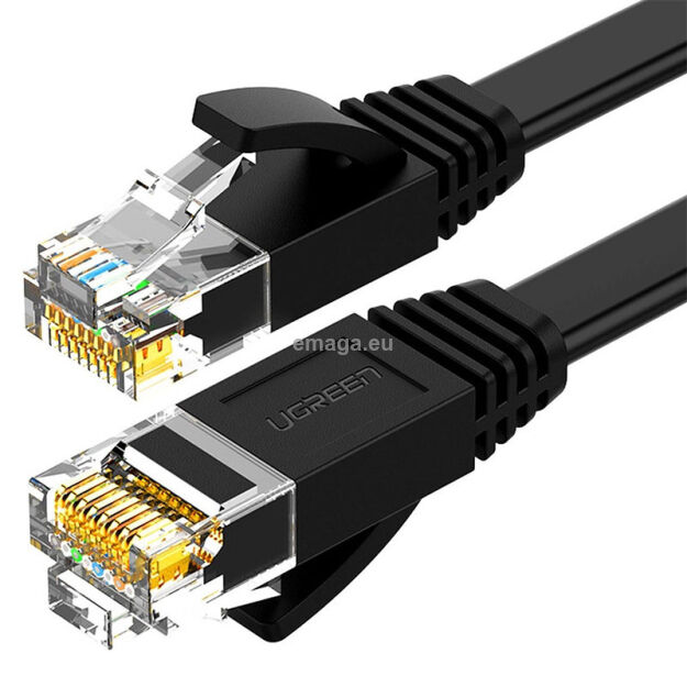 Kabel UGREEN NW102 RJ45 Cat.6 8m UTP płaski (czarny)