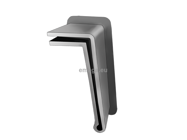 OP301 Odbojnik przyścienny (komplet lewy + prawy) szary RAL 7037