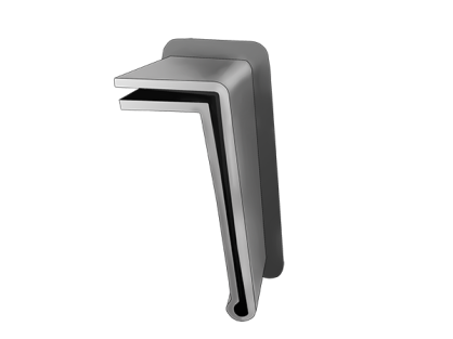 OP301 Odbojnik przyścienny (komplet lewy + prawy) szary RAL 7037