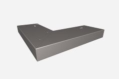 Narożnik zew. 90° NKB 95/27 do profila PKB 95/27 szary RAL9006