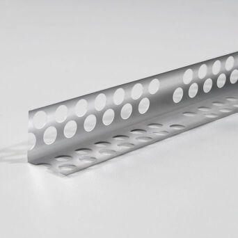 Narożnik aluminiowy perforowany 20x20x0,3mm 2,5mb - 100 sztuk