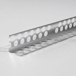 Narożnik aluminiowy perforowany 20x20x0,3mm 2,5mb - 100 sztuk