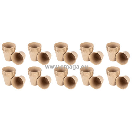 Rozsadniki torfowe: 8 x 8 x 7.8 cm, 60 sztuk
