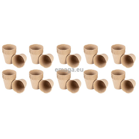 Rozsadniki torfowe: 8 x 8 x 7.8 cm, 60 sztuk