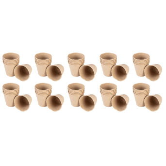 Rozsadniki torfowe: 8 x 8 x 7.8 cm, 60 sztuk