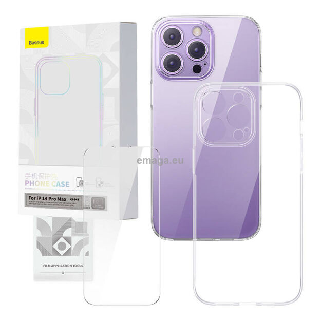 Zestaw ochronny BASEUS Corning iPhone 14 Pro Max (przezroczysty)