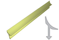 Narożnik budowlany mosiężny wewnętrzny "radarek" L=2,5m