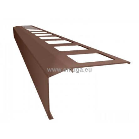 K301 Profil aluminiowy balkonowy 2.0m brązowy RAL 8019 - listwa balkonowa okapnikowa brązowa