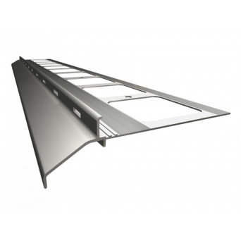 K20 Profil aluminiowy balkonowy 2.0m  szary RAL 7037 - listwa balkonowa okapnikowa szara