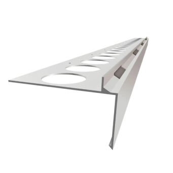 Profil aluminiowy okapowy prosty PRIAMY STONE z drenażem 2,5 m czyste aluminium