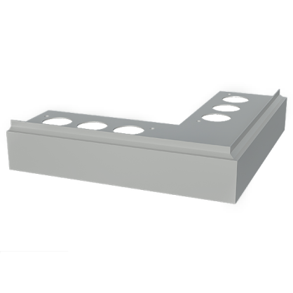 Nz90°PRIAMY narożnik zewnętrzny do profilu PRIAMY FLEXI szary RAL7035