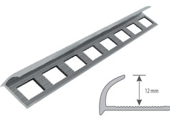 Profil aluminiowy do glazury owalny H=12mm, L=3m anodowny srebro