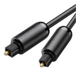 Kabel optyczny Toslink Audio UGREEN AV122, pozłacany, 1.5m (czarny) - 2