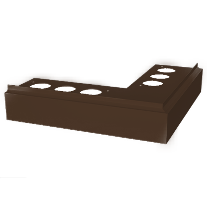 Nz90°PRIAMY narożnik zewnętrzny do profilu PRIAMY FLEXI brąz RAL8028