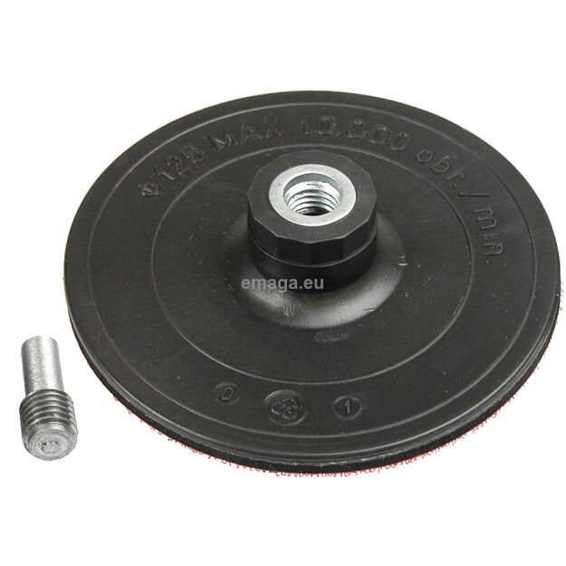 Tarcza elastyczna z rzepem 125 mm x M14 + trzpień