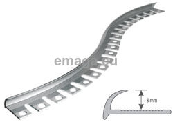 Profil aluminiowy podłogowy owalny łukowy 8mm 2,5mb anodowany złoto
