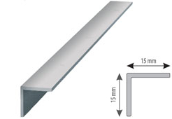 Profil aluminiowy do glazury kątownik 15/15 L=2,5m anodowany srebro