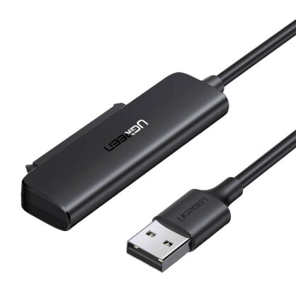 Adapter UGREEN CM321 USB-A-SATA 2.5" 50cm (czarny)