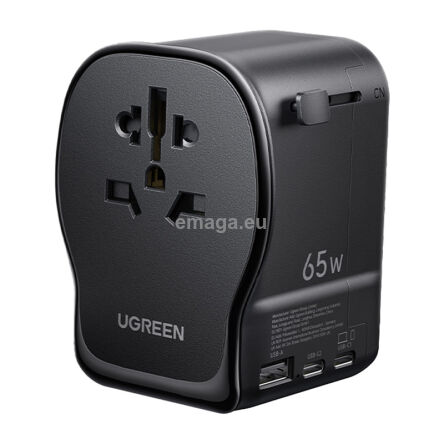 Adapter podróżny UGREEN S550 65W 2xUSB-C 1xUSB-A