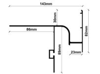W30R Profil aluminiowy balkonowy 2m brązowy RAL 8019 - 3