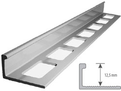 Profil aluminiowy do glazury H=12mm, L=3m poler