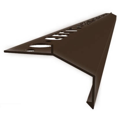 Profil aluminiowy balkonowy prosty B100 20mm 2,5m brąz RAL8028