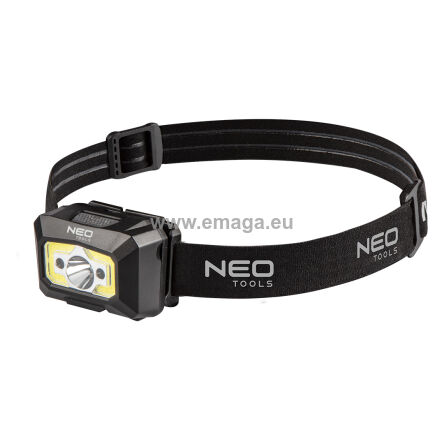 Latarka czołowa akumulatorowa USB 250 lm COB LED + czujnik ruchu