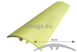 Listwa budowlana mosiężna progowa z kołkiem 40mm L=3m kolor: poler