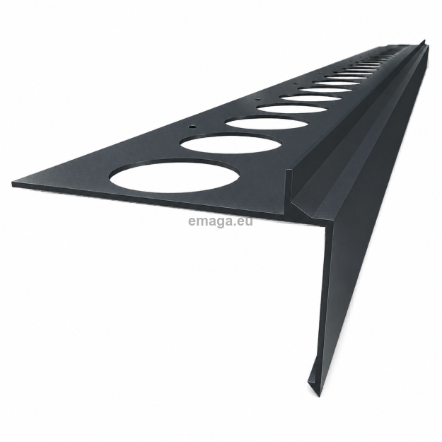 Profil aluminiowy balkonowy prosty PRIAMY 2,5m antracyt RAL7016